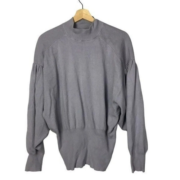 ASOS Design Lilac Purple Puff Sleeve Fitted Waist Knit Long Sleeve 14 - Picture 1 of 4